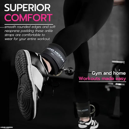 Ankle Strap for Cable Machine Attachments, Gym Accessories for Women and Men, Neoprene Ankle Cuffs for glute Kickback, Leg Workouts ande Booty Hip Abductors Exercise