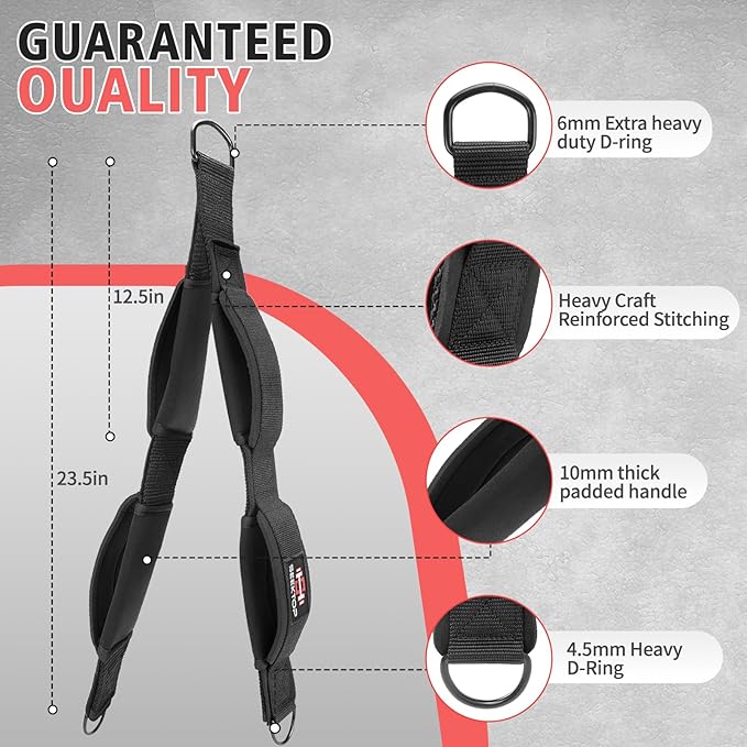 Seektop Tricep Rope Cable Attachment, Tricep Pull Down Attachment, Multi Workout Tricep Pull Down Rope for Triceps Push Downs, Bicep Curls, Crunches, Facepulls, Perfect for Professional Gym