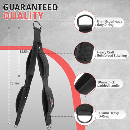 Seektop Tricep Rope Cable Attachment, Tricep Pull Down Attachment, Multi Workout Tricep Pull Down Rope for Triceps Push Downs, Bicep Curls, Crunches, Facepulls, Perfect for Professional Gym