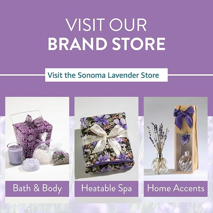 Sonoma Lavender Luxury Lavender Heatable/Chillable Neck Pillow, Microwaveable for Neck and Shoulders with Removable Washable Covers, Great for Relaxation and Pain Relief (Arctic Circle)