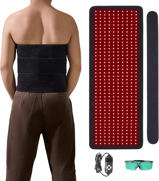 VEVOR Red Light Therapy Mat for Body, 400PCS 3-Chip LED Light Therapy Pad with Controller, 10Hz Pulse, 5-30 Min Timer, 660nm Red & 850nm Near Infrared Light Therapy Blanket for Pain Relief, Skin Healt