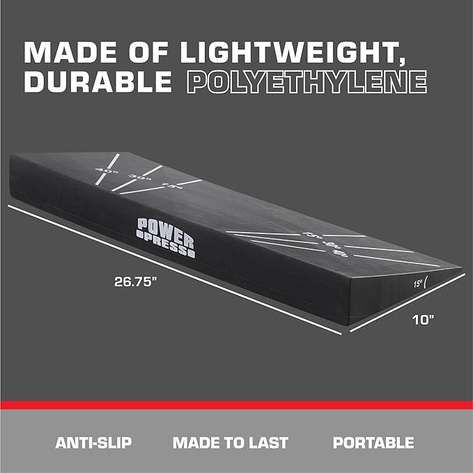 Squat Wedge Block - Squat Weight Lifting Wedges for Home Gym or Personal Trainers - Adjustable Angle Ramp Blocks for Heel Elevated Squatting Workout - Calf Raise Platform Board