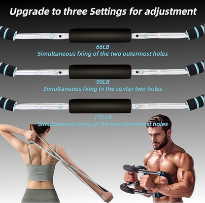 Twister arm Trainer,Arm Chest Trainer,Adjustable Chest Workout Equipment,Chest Workout Equipment,Portable Spring Resistance ，with 8-Shaped Muscle Relaxation Band，for Strength Training and Home Gymr