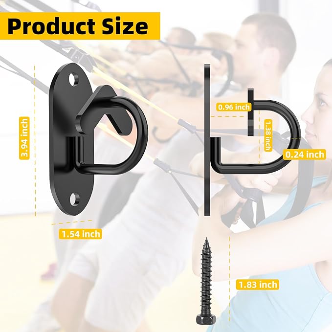 Resistance Band Wall Anchors System, Wall Mount Workout Anchors for Exercise Bands