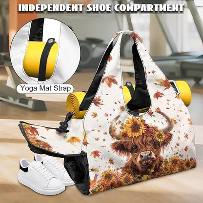 Yoga Mat Bag for Women Men Large Carryall Tote with Adjustable Shoulder Strap for Gym Yoga Travel Pilates Office