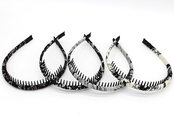hair bands for women's hair,plastic headbands for women,fashion hair accessories Suitable Daily Use,Spa,Parties and Yoga(pack of 4)