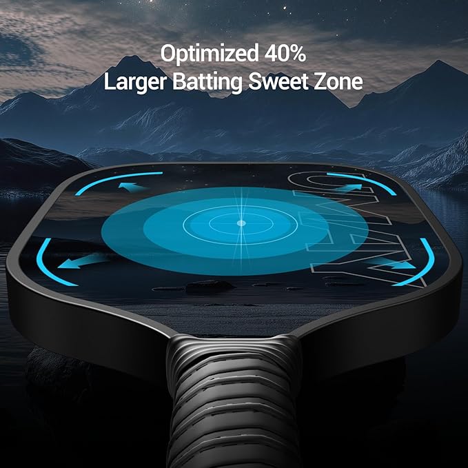 UMAY Fitness Pickleball Paddles Set of 2, USAPA Approved Fiberglass Surface Pickleball Rackets with 6 Indoor & Outdoor Pickleball Balls, Pickleball Bag and 2 Grip Tapes for Beginners Pros Men Women