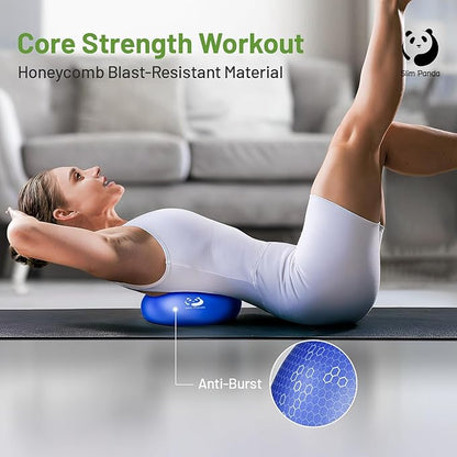 Slim Panda Pilates Ball, 9 Inch Small Exercise Ball, Anti Burst Mini Yoga Ball for Stability, Workout, Barre, Core Strength, Physical Therapy, Balance, Stretching