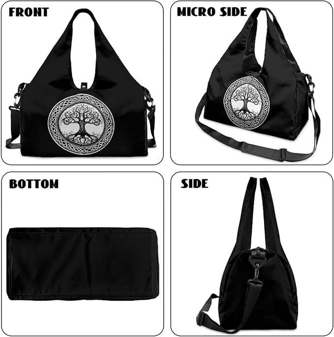 Yoga Mat Bag for Women Men Large Carryall Tote with Adjustable Shoulder Strap for Gym Yoga Travel Pilates Office