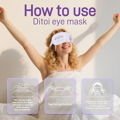 Steam Eye Mask, Heated Eye Mask for Sleep,Warm Compress with Hyaluronic Acid,Moist Heat for Dry Eye Relief,Spa,Stye Eye Treatment,Travel Essentials & Relaxation Gifts,Lavender 20 Packs