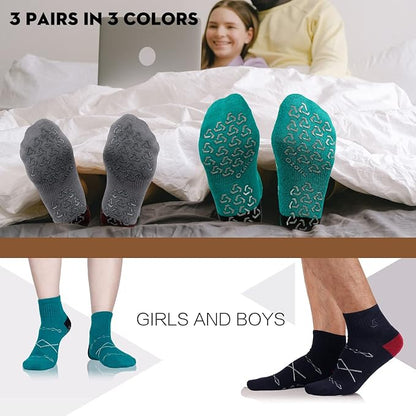 Ozaiic Non Slip Socks Grip for Yoga Home Workout Pure Barre, Pilates, Hospital, Ideal Cushion Socks for Men and Women