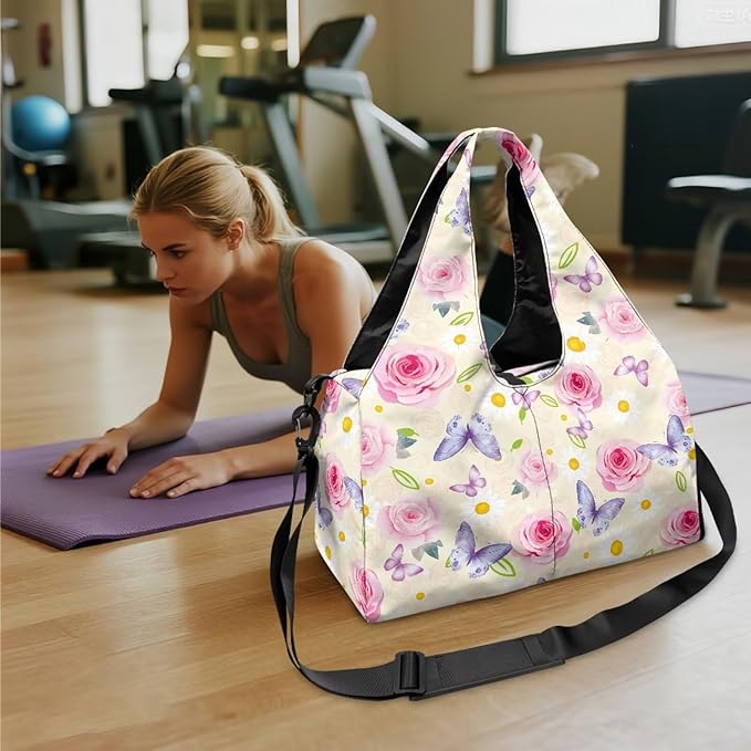 Yoga Mat Bag for Women Men Large Carryall Tote with Adjustable Shoulder Strap for Gym Yoga Travel Pilates Office