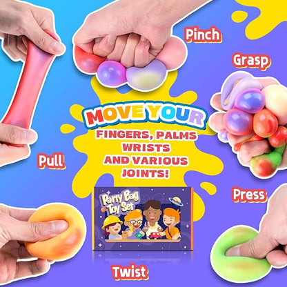 12PCS Color-Changing Stress Balls - Soft, Squeezeable Stress Relief Balls for Relaxation, Ages, Ideal for Parties, Home, Classroom, and Office Use, Slow-Rebound Design, Portable