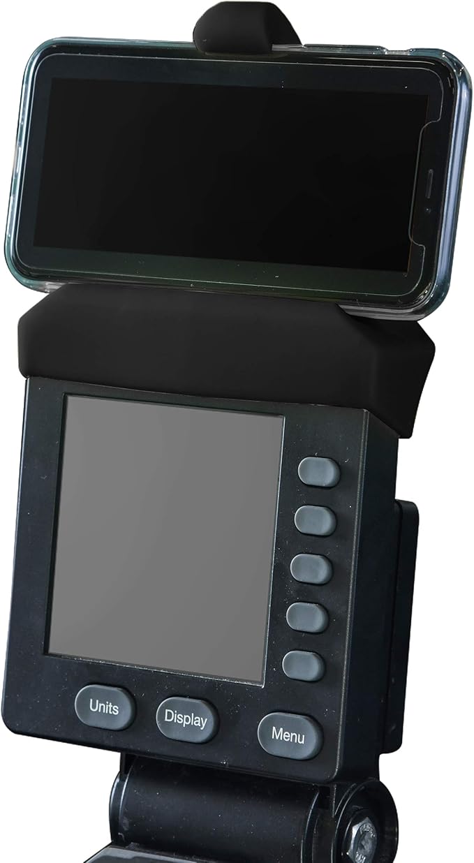 Vapor Fitness Phone Holder Made for PM5 Monitors of Concept 2 Rower, SkiErg and BikeErg - Silicone Smartphone Cradle Compatible with Concept 2 Rowing Machine. Ideal Rower Accessories