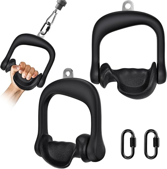 BeneLabel D Handle Cable Attachment, Cable Attachments for Gym, Non-Slip and Comfortable Grip, Solid Aluminum Alloy Handle, Suitable for Home and Gym