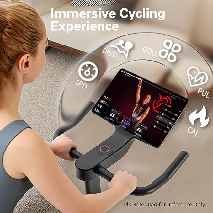 YESOUL Exercise Bike with Exclusive Smart App, Adjustable Magnetic Resistance & 300lbs Capacity, Indoor Stationary Cycling Bike with Stable Triangle Frame, Scenic Rides & Live Classes for Home Workouts
