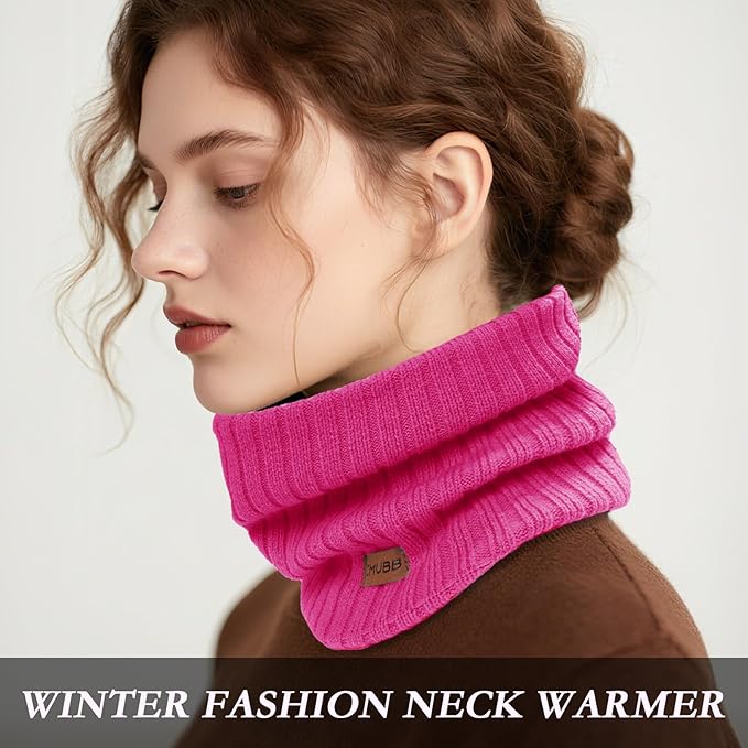 Neck Warmer Gaiter, Winter Fleece Lined Face Mask Scarf for Men Women, Thick Warm Cold Weather Running Ski Neck Cover