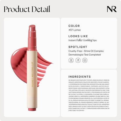 Nature Republic HONEY MELTING LIP (07 LYCHEE) SOFT LIP STICK, Hydrating Gloss, Moisturizing balms, Sheer tint, Shine & Glowy Finish, korean make up