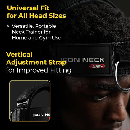 Iron Neck, Versatile Neck Exerciser, Strengthener and Trainer with Adjustable Head and Chin Strap, Portable Head Harness for Weight Lifting, Home and Gym Use