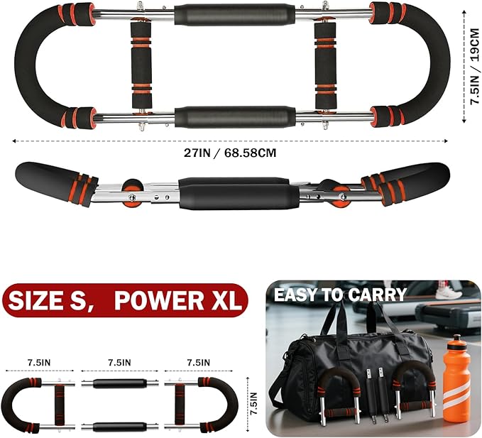 Twister Arm Trainer, Adjustable Chest Workout Equipment, Anti-Slip Grips & Double-Spring Safety, Arm Trainer for Men/Women, Portable Home Fitness Equipment