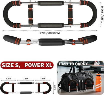 Twister Arm Trainer, Adjustable Chest Workout Equipment, Anti-Slip Grips & Double-Spring Safety, Arm Trainer for Men/Women, Portable Home Fitness Equipment