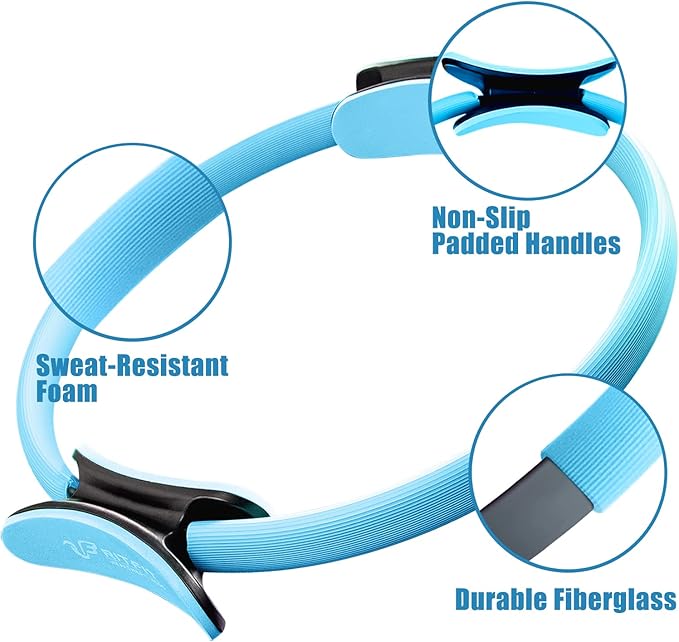 RitFit Pilates Ring Circle - 14 Inch Magic Fitness Circle for Toning Inner & Outer Thighs, Bonus Workout Guide Included