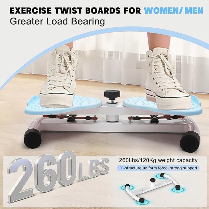 Waist Twisting Machine, Noiseless Ab Twist Board, 260 lbs Capacity, Twist Exercise Machine Home Gym Fitness Tool for Women Slim Waist and Core Ab Exercise