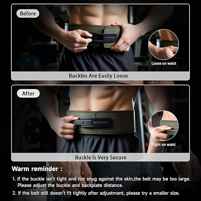 MANUEKLEAR 10mm Thick & 4inch Wide Weight Lifting Belt Lever, Lever Belt Weightlifting for Men and Women, Powerlifting Lever Gym Belt for Squat Deadlift Workout