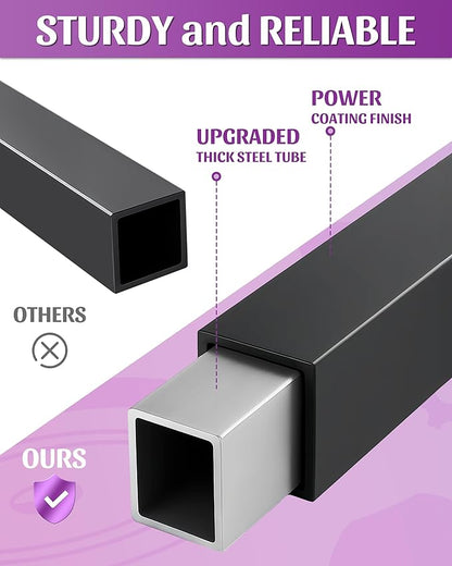 Mythinglogic Dumbbell Rack for Home Gym, Weight Rack for Dumbbells, Multifunctional Yoga Mat Holder for Barbell plates and Kettlebells, Home Gym Storage Rack with Casters