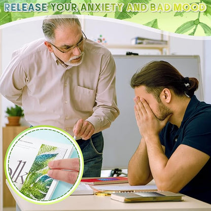 36 Pcs Anxiety Sensory Stickers Mental Health Stickers Fidget Textured Strips Toys Adhesive Tactile Calm Relief Items for Adults Desk School Counselor Classroom(Leaves Style)