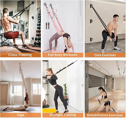 3-Pack Resistance Band Wall Anchor, Workout Wall Mount Anchor, Wall Mount Bracket for Suspension Straps, Space Saving Workout Equipment for Strength Training, Home Gym