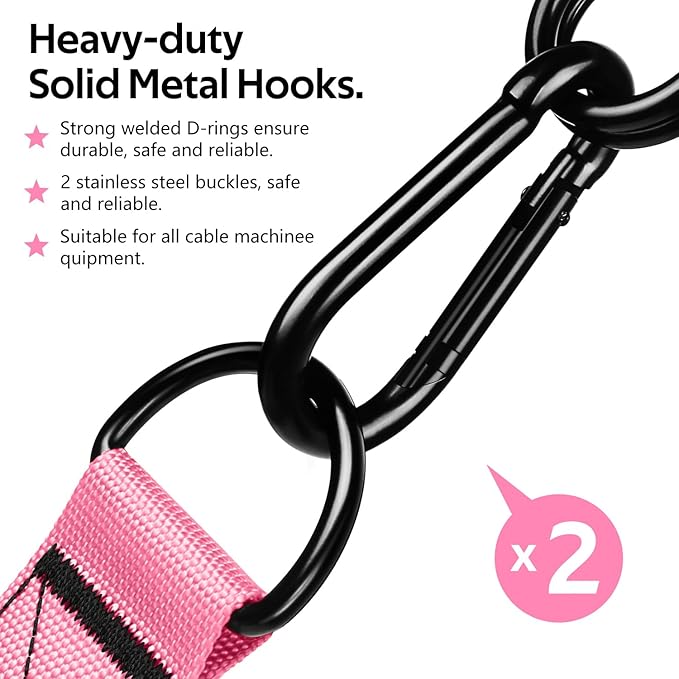 WALITO Exercise Handles, Replacement Cable Machine Attachments for Home Gym Equipment, Pulley System, Pilates, Resistance Bands, Strength Trainer, Heavy Duty Working Out Handles