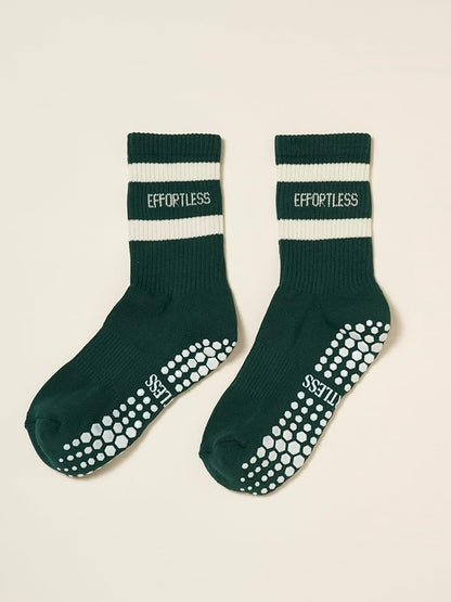 Crew Half Calf Grip Socks, Cutest Fruits Pilates Socks, Ruffle socks, Non-Slip, Barre Yoga Fitness