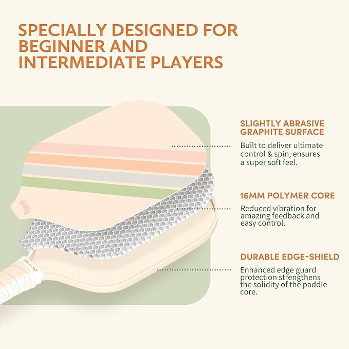 Pickleball Paddles Set of 2/4- USAPA Approved Graphite/Fiberglass Pickleball Racket, 2 Pickleball Rackets, 4 Balls and 1 Portable Carry Bag, Aesthetic Pickle Ball Set for Men Women Beginners