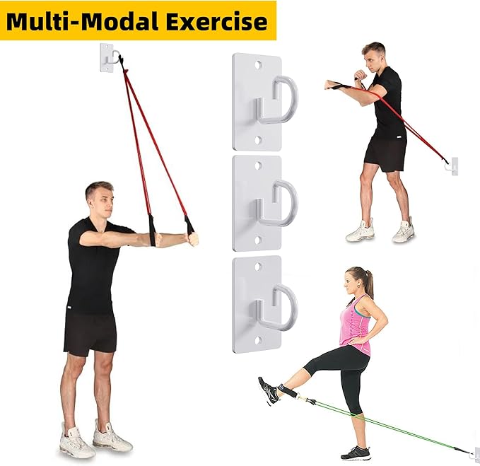 Resistance Band Wall Anchors System, Wall Mount Workout Anchors for Exercise Bands