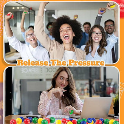 Liliful 48 Pieces Motivational Stress Balls Bulk for Adults Fidget Toys End of The Year Student Gifts Inspirational Squeeze Balls Employee Appreciation Gift Adult Goodie Bag 2. 2 Inch(Stylish Color)