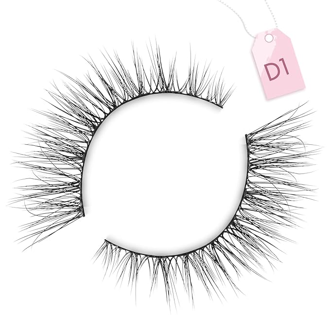 Onlyall Natural Lashes Wispy Lashes Natural Look False Eyelashes Natural Flared Eyelashes False Eye Lashes Soft Fluffy Lashes 7 Pairs D1 Natural (6-13MM)