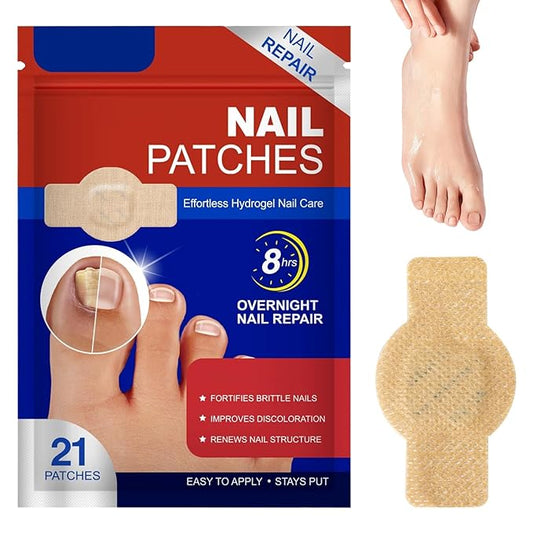 21Pcs Toenail Treatment Extra Strength - Nighttime Nail Patches, Nail Treatment Patches, Overnight Toe Nail Treatments for Damaged Nails Foot Nails Repair and Care