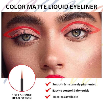 evpct 1Pcs Tomato Liquid Eyeliner Makeup Waterproof Tomato Eye Liners for Women, Eyes Wing Eyeliner Stamps Shapes Colored Eyeliner delineador de ojos a prueba de agua contra el agua blanco para ojos