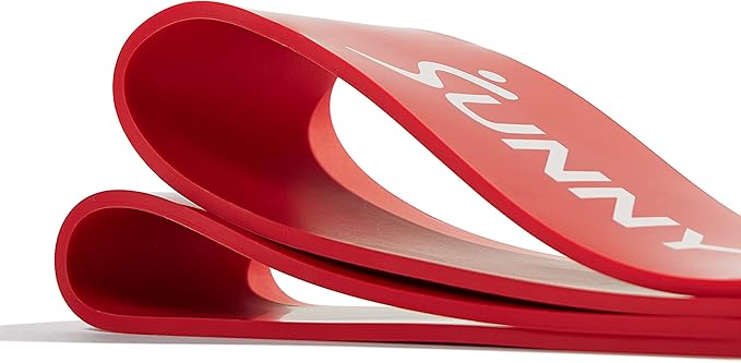 Sunny Health & Fitness Versatile Resistance Bands (Single or Combo Set) for Strength Training, Power Cage, Squat Rack, Home Gym, Body Stretching, Physical Therapy – 100, 140, 160, 180 & 10-75 LB Combo