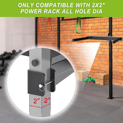 Kipika Y-Shaped Dip Bar for Power Cage with 5/8" or 1" Hole - Dip Bar Attachments for Home Gym - Heavy Duty Power Rack Attachments - Squat Rack Accessories for Strength Training