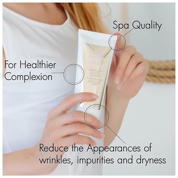 Premier Dead Sea Classic Beautifying Mask Collagen, Beta Carotene And Seaweed Reduces Blackheads, Pores, Acne, Oily Skin - Visibly Healthier Face & Body Complexion - All Natural Anti-Aging 4.4 Fl Oz