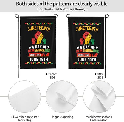 Juneteenth Garden Flag – 12.5x18 Inch Outdoor juneteenth Decorations Banner, african american flags Yard Decor,Black History Month Freedom Day Gift