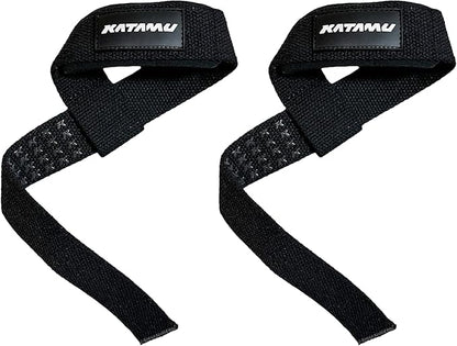 Katamu Weightlifting Straps | Lift More | Premium Weightlifting Straps | Men and Womens Squat Lifting, Powerlifting and Weight Training Support Straps