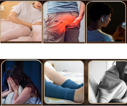 Smokeless Moxa Cone Burner Box - Moxibustion Sit Chair & Cushion Set for Home Therapy, Meditation, Yoga, Relax