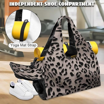 Yoga Mat Bag for Women Men Large Carryall Tote with Adjustable Shoulder Strap for Gym Yoga Travel Pilates Office