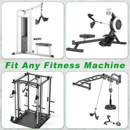 Kipika LAT Pull Down Bars Cable Machine Attachment, Rowing T-bar V-bar Set, Back Strength Training Handle Grips for Cable Machine Rowing Machine, 12" 20" 24" 28" 32" Five Sizes