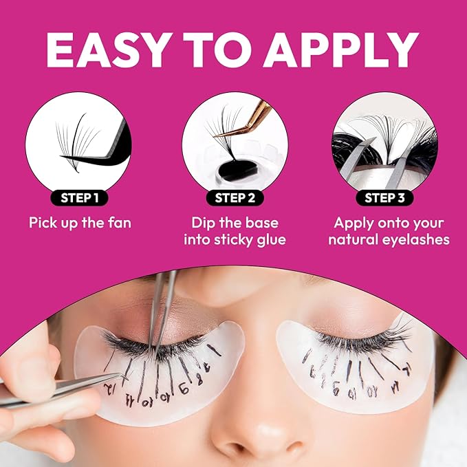 500 Wispy Promade Fans - 5D 0.07 Size 16mm Curl C - Natural Wispy Lashes Loose Premade Lash Fans for Eyelash Extensions Handmade Pre Made Eyelashes for Spiky, Volume, Natural Look