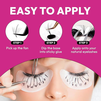 500 Wispy Promade Fans - 5D 0.07 Size 16mm Curl C - Natural Wispy Lashes Loose Premade Lash Fans for Eyelash Extensions Handmade Pre Made Eyelashes for Spiky, Volume, Natural Look