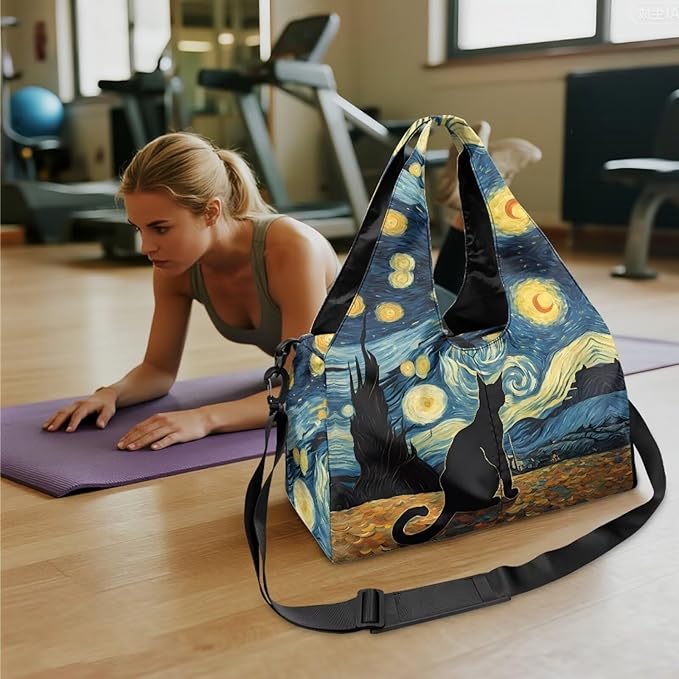 Yoga Mat Bag for Women Men Large Carryall Tote with Adjustable Shoulder Strap for Gym Yoga Travel Pilates Office